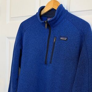 Patagonia Men’s Better Sweater Fleece Pull Over 1/3 Zip Blue Large